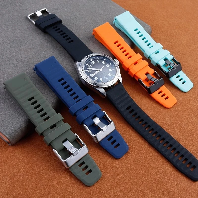 For TAG Heuer watch wristband Legend Autavia series sports silicone watch strap quick release soft rubber men strap 22mm