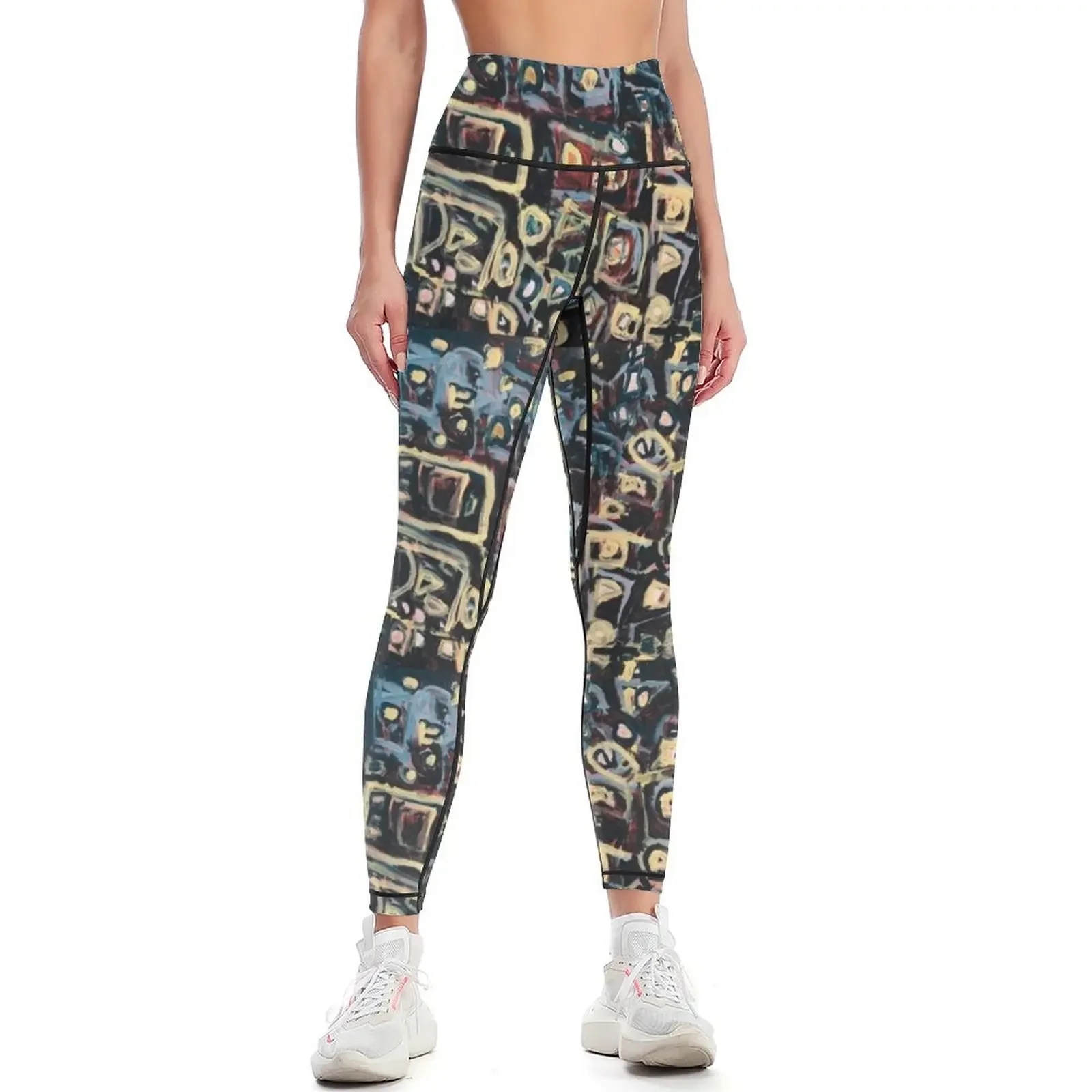 

Abstract Shapes by Linda M. Leggings Pants sport push up legging Sweatpants sports for gym Womens Leggings