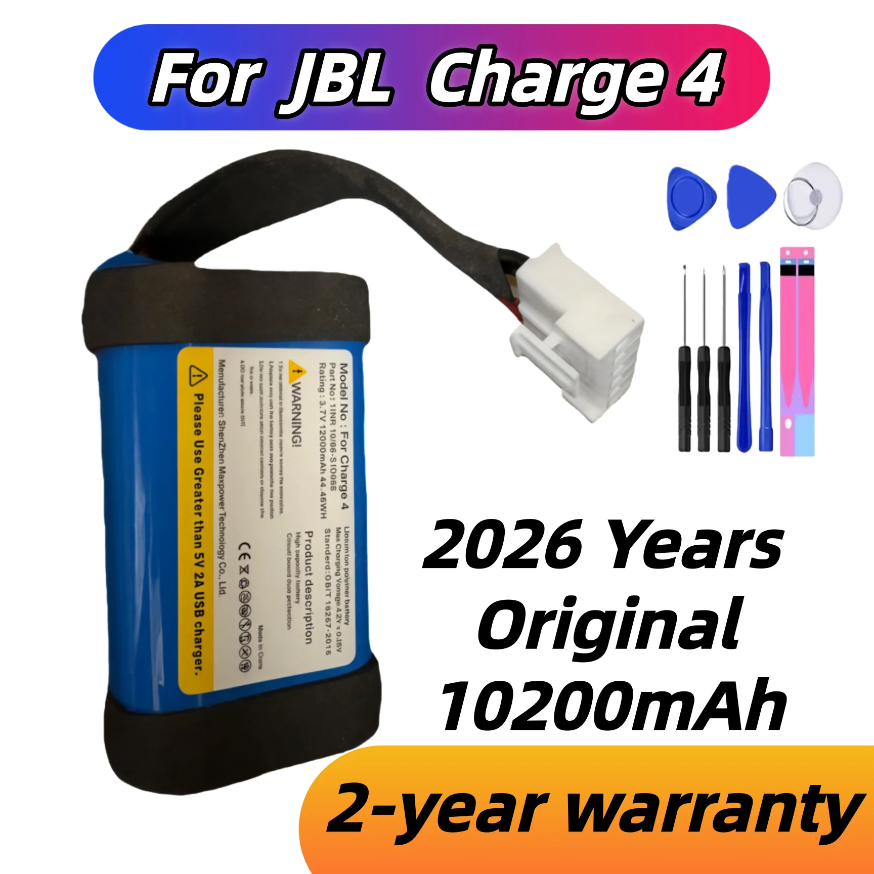 

Original Quality Replacement Battery For JBL Charge 4 - Fast Charging Li-Polymer Battery with Long Playtime GSP102910A Bateria