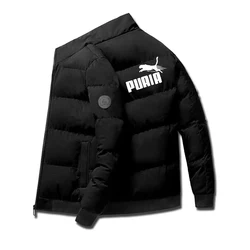 Neue 2024 Winter dicke Männer warme Reiß verschluss Parka Jacken lässige Herren Outwear Mäntel männliche Wind break Baumwolle gepolsterte Reiß verschluss jacke