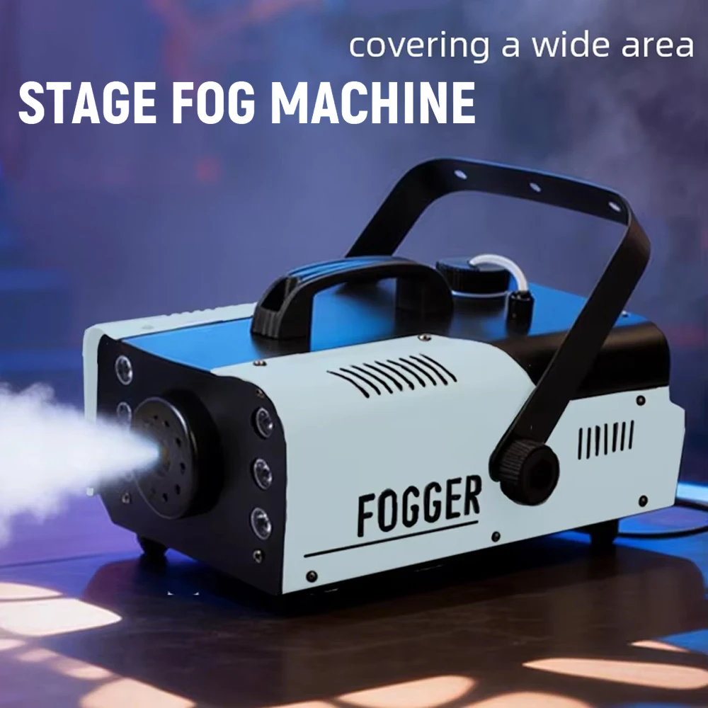 1200W Fog Machine 6LEDs Remote Fogger Ejector Disco Colorful Smoke Machine DJ Christmas Party Effects Stage Light