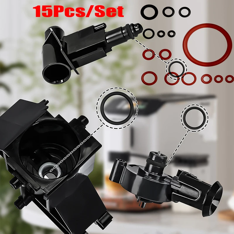 15Pcs/set Silicone  O-Ring Seal Silicone Gasket For Saeco Coffee Machine Brewing Group Spout Connector Sealing Rings Accessories