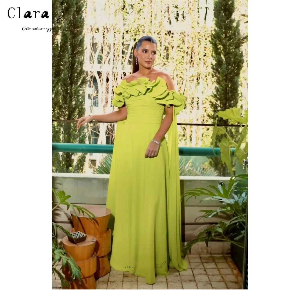 Clara Custom Off-shoulder A-line Backless Sleeveless Elegant Dresses for Woman Party Wedding Elegant Dress Luxury Wedding Guest