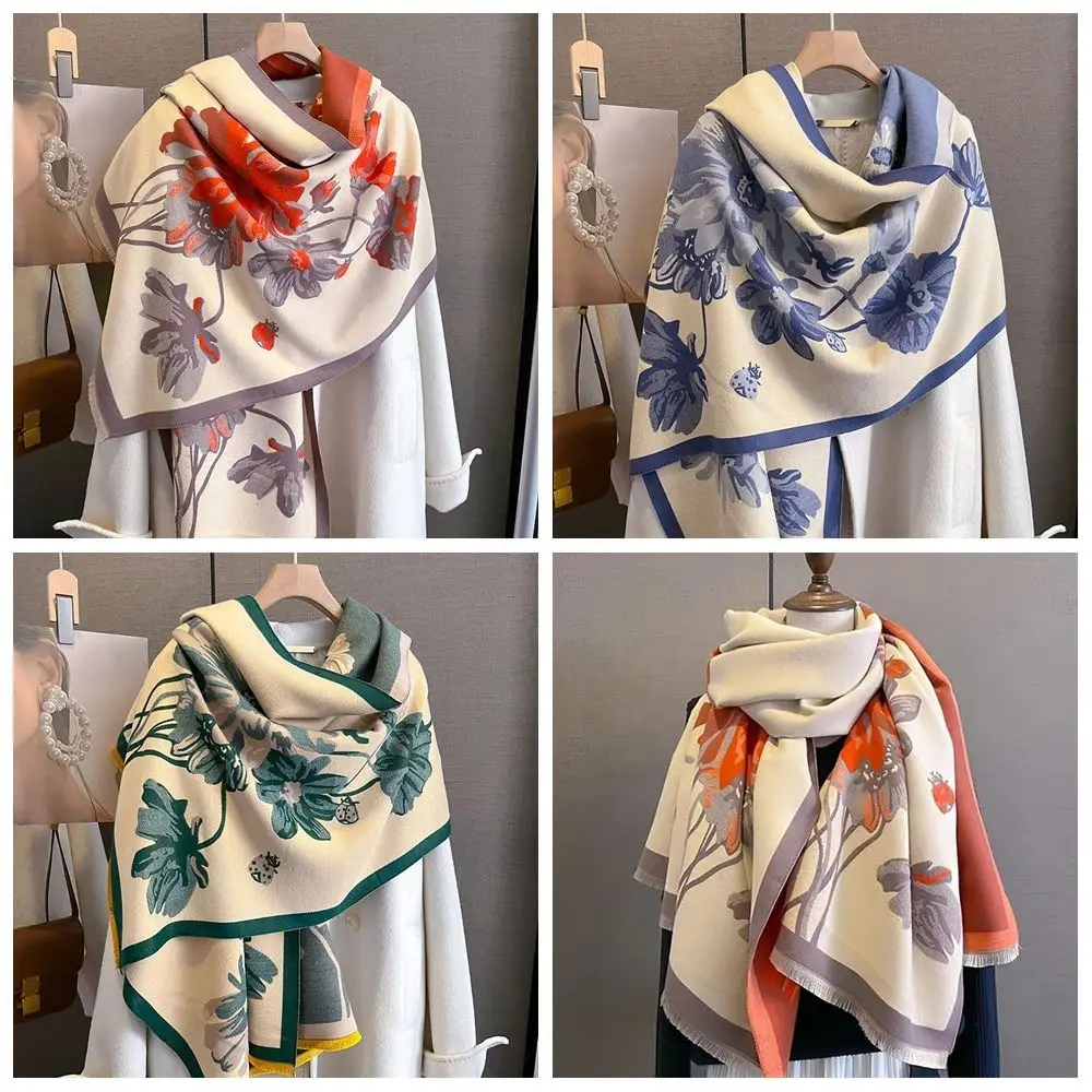 

Creative Gift Lightweight Dress Scarves Floral Pattern Decorative Shawl Wraps Large Elegant Long Silky Scarf
