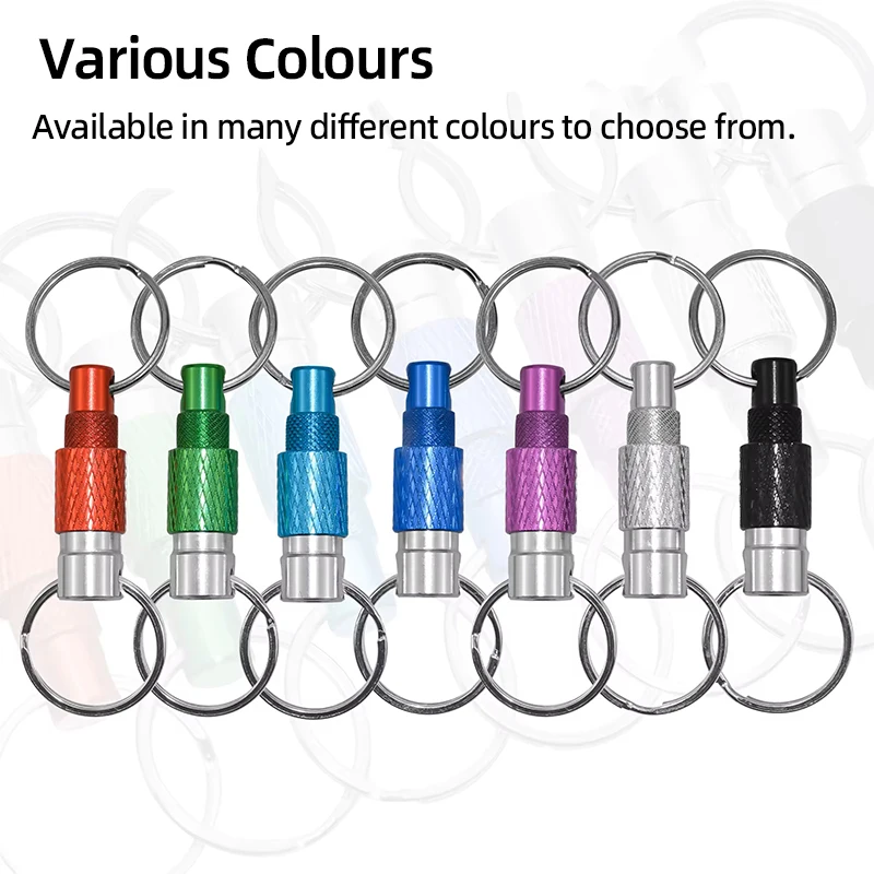 Dual Split Detachable Keychains Key Ring Quick Release Portable Metal Key Holder For Handy Outdoor Tool Accessories Mini Buckle