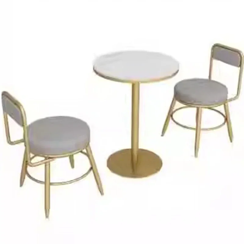 Table Basse Ronde en Métal Blanc, Mobilier de Jardin Moderne, Minimaliste, de Style Nordique, pour Salon et Salle à Manger