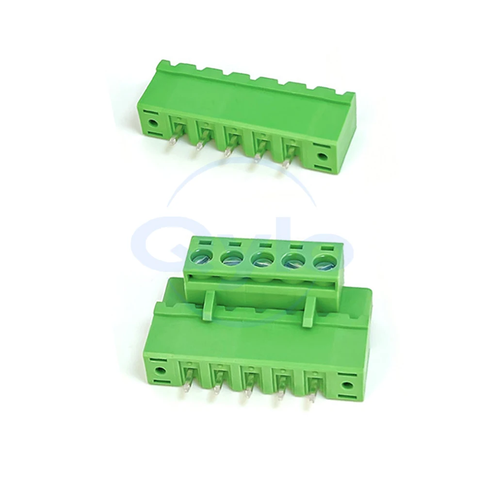 (1 Set) KF 2EDGKM 2EDGVM - 5.08mm plug-in terminal blocks 2P-24P with lugs, flange-mounted locking screws 15EDGKM/VM 5.08