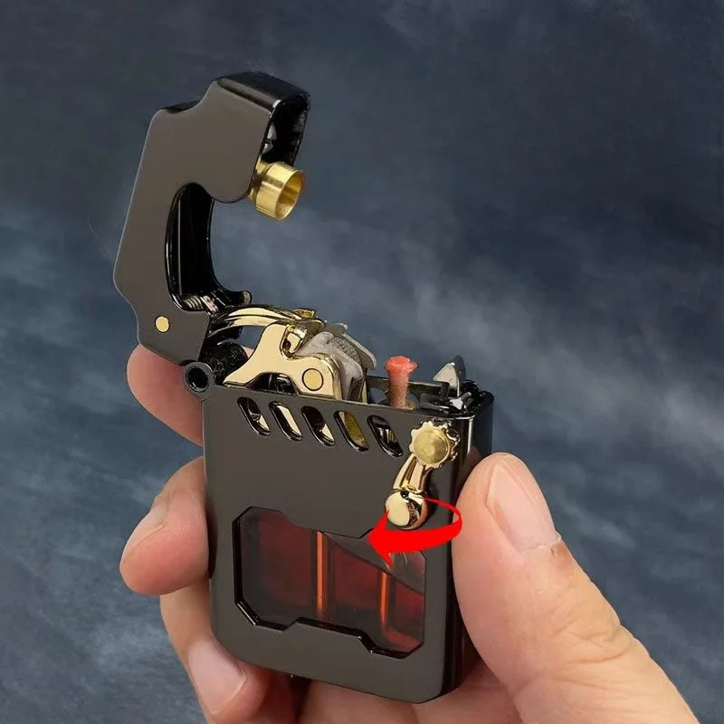 2025 New Zorro Kerosene Lighter Cyber Mecha Transparent Bin Rocker Cool Classic Torrens Tide Men Lighters Wholesale