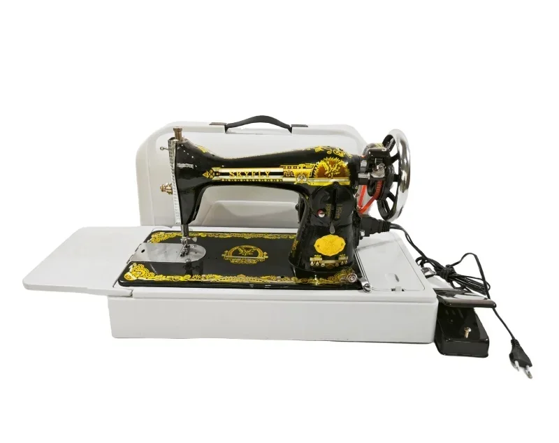 Skyfly brand JA2-1 with normal plastic box and motor sewing clothing domestic household sewing machine