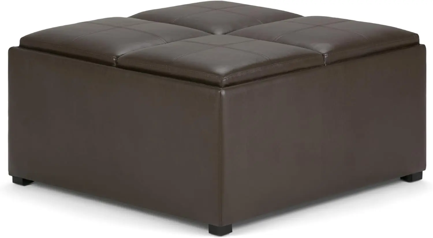 35 inch Wide Contemporary Square Coffee Table Storage  for the Living Room and Bedroom