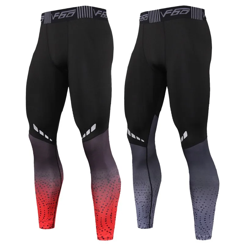 Męskie spodnie kompresyjne szybkoschnący krój odzież sportowa legginsy do biegania męskie legginsy trening fitness spodnie do joggingu sportowe legginsy gimnastyczne