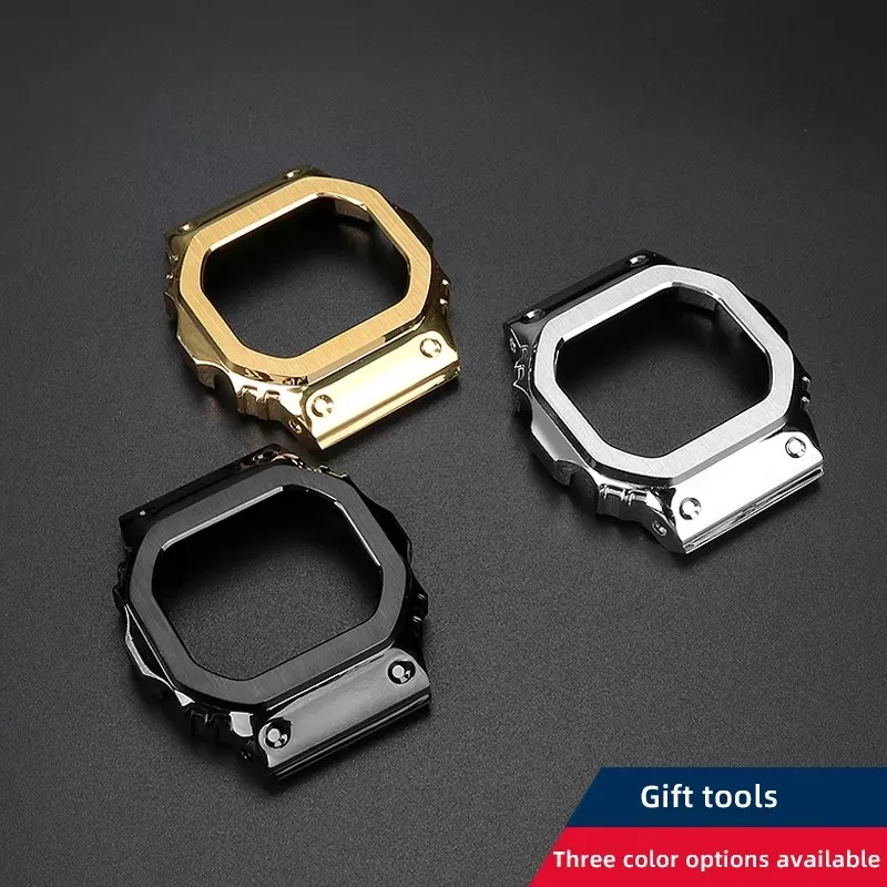 カシオ用ステンレススチールブレスレット,メンズウォッチバンドとツール,メタルストラップケース,g-shock,modキット,g-refit,新品,gm5600