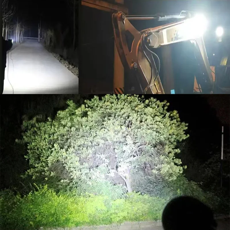 Luci da lavoro per trattori a LED, luci per baccelli a LED da 4 pollici 72W rotonde 12V 24V Barra luminosa da lavoro per luci di guida fuoristrada per camion Pickup SUV ATV