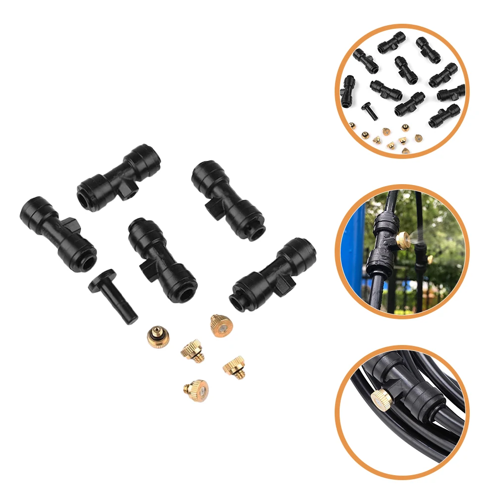

1Set Brass Quick Connect Mister Nozzles Garden Irrigation Misting Sprinkler Tees Replacement Cooling System Nozzle Durable