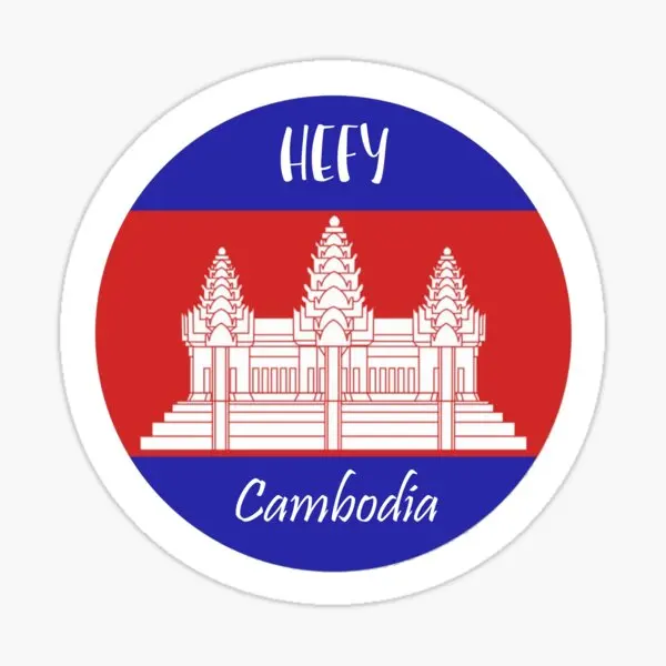 

Personality 3D Cambodia flag Waterproof Vinyl Decal for Laptop Water Bottle Car Tumbler SUV Fine Decal Decor