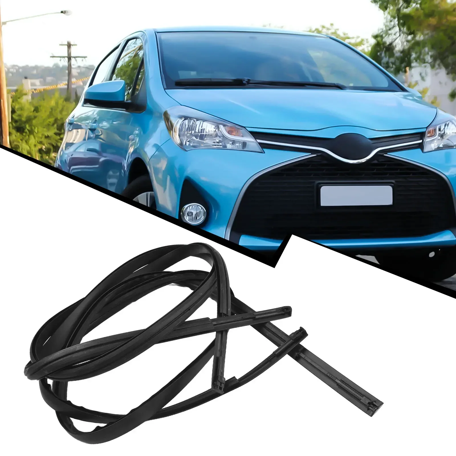 2pcs For Toyota For Yaris Hatchback 07-11 Roof Drip Moulding Side Finish Strip Roof Rubber Strip Left Right Side Roof Seal Strip