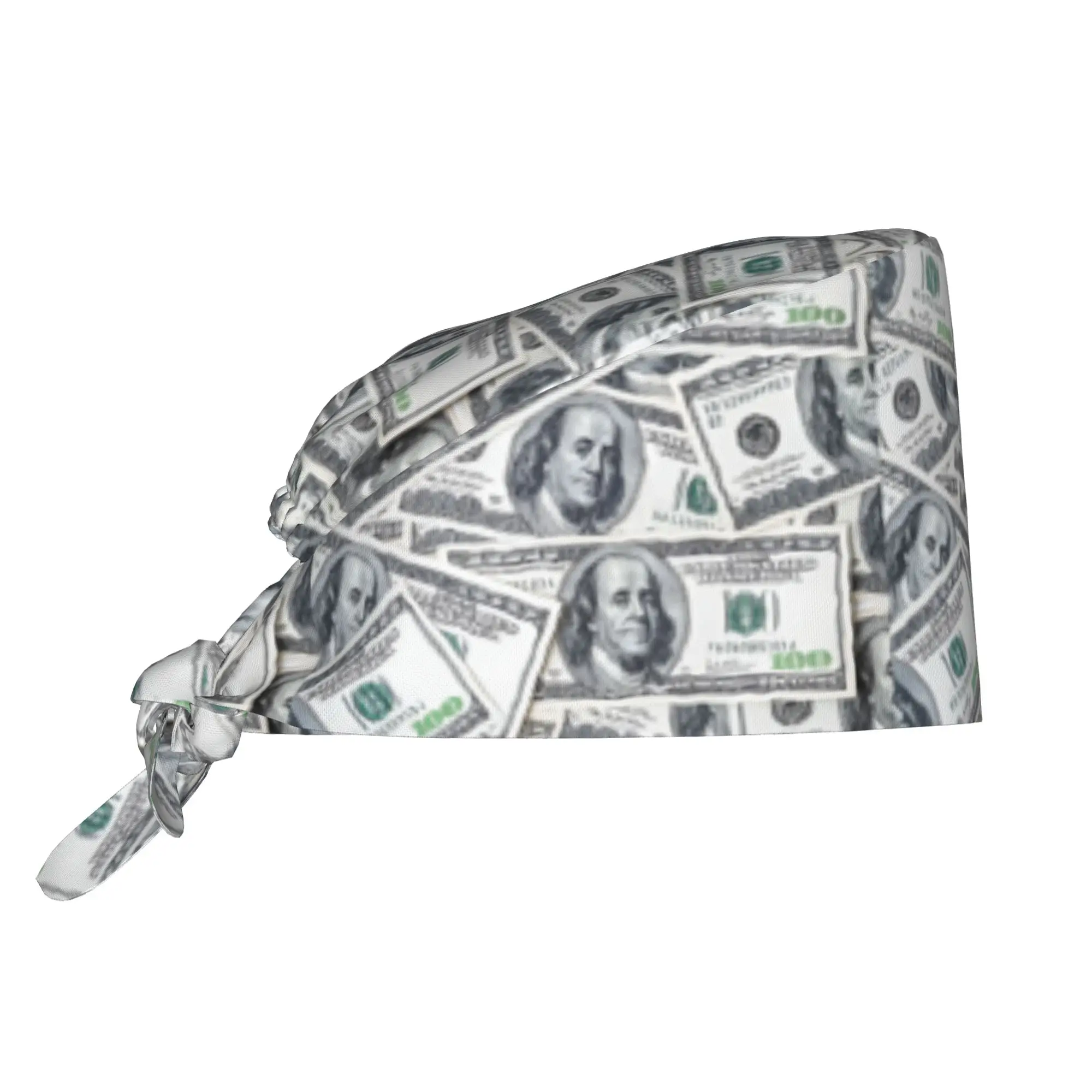 Custom  Dollars Scrubs Cap Surgical Hats Women Men  Operating Room Cap Nursing Cap Lab Works Hat