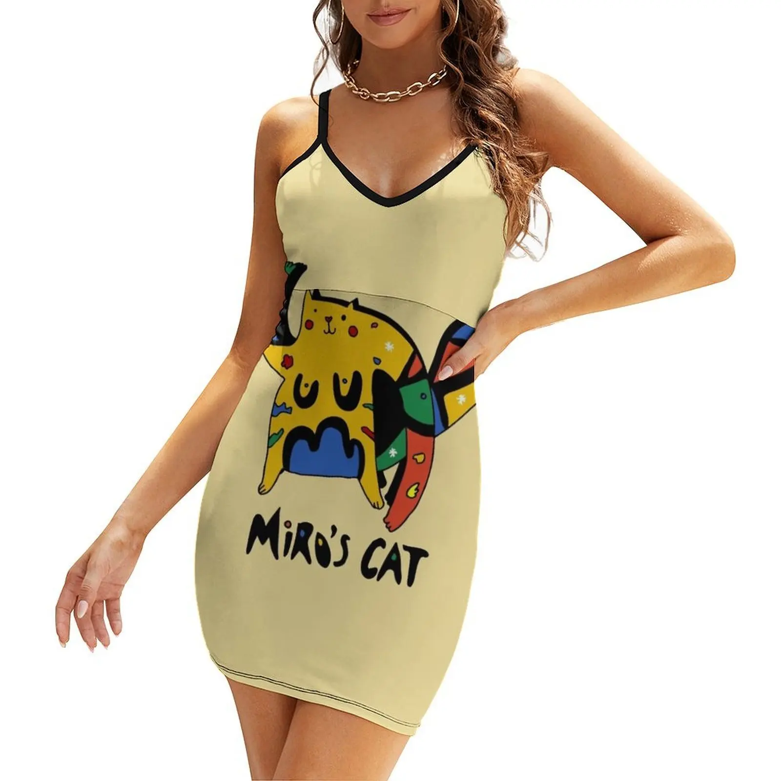 

Joan Miro's cat Sling Dress dresses summer summer dresses womens 2025 Woman dresses women evening dress