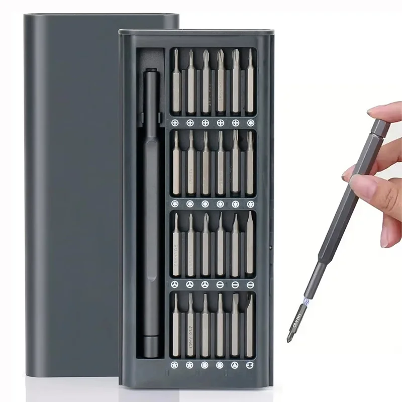 

25 In 1 Precision Screwdriver Set Screw Driver Set Hexagonal Flat Head Magnetic Screwdriver Head For Phone Watch Camera Glasses
