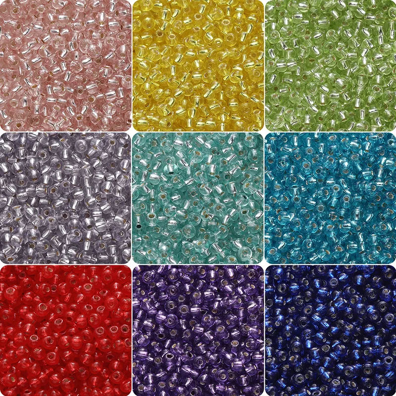 10g/lot Each Pack Contains Glossy Glass Rice Beads. Chinese Products Are Exquisite In Their Natural Color. Oil Coated Beads