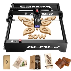 ACMER P1 20W grawer laserowy 20W maszyna do cięcia moc lasera lasery narzędzia do grawerowania 400X385mm maszyna CNC