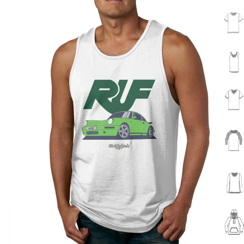 Ctr Yellowbird ( Green ) Tank Tops Print Cotton Ruf Ctr 930 964 993 996 997 991 Speedster Tuning Widebody Wide Coupe Sport