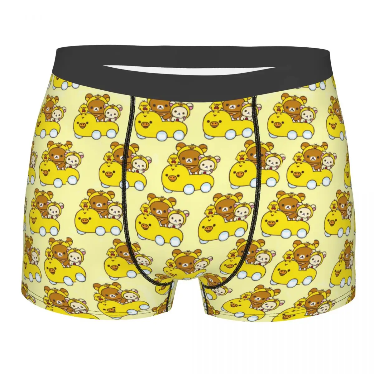 Man Rilakkuma Cartoon Underwear Sexy Boxer Shorts Panties Male Soft Underpants Plus Size