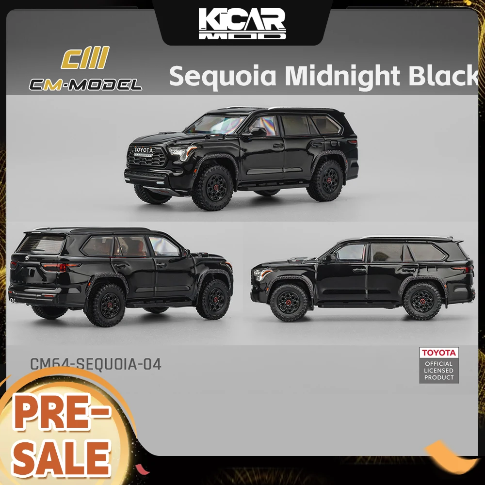 

【Presale】CM Model 1/64 Sequoia Midnight Black Diecast, Full-Size SUV Alloy Car Model Collectible Gift
