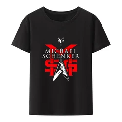 Michael Schenker Group Logo Rock Band Retro T Shirt Men Women Short-sleev Hip-hop Streetwear Fashion Casual Shirt Ropa Hombre