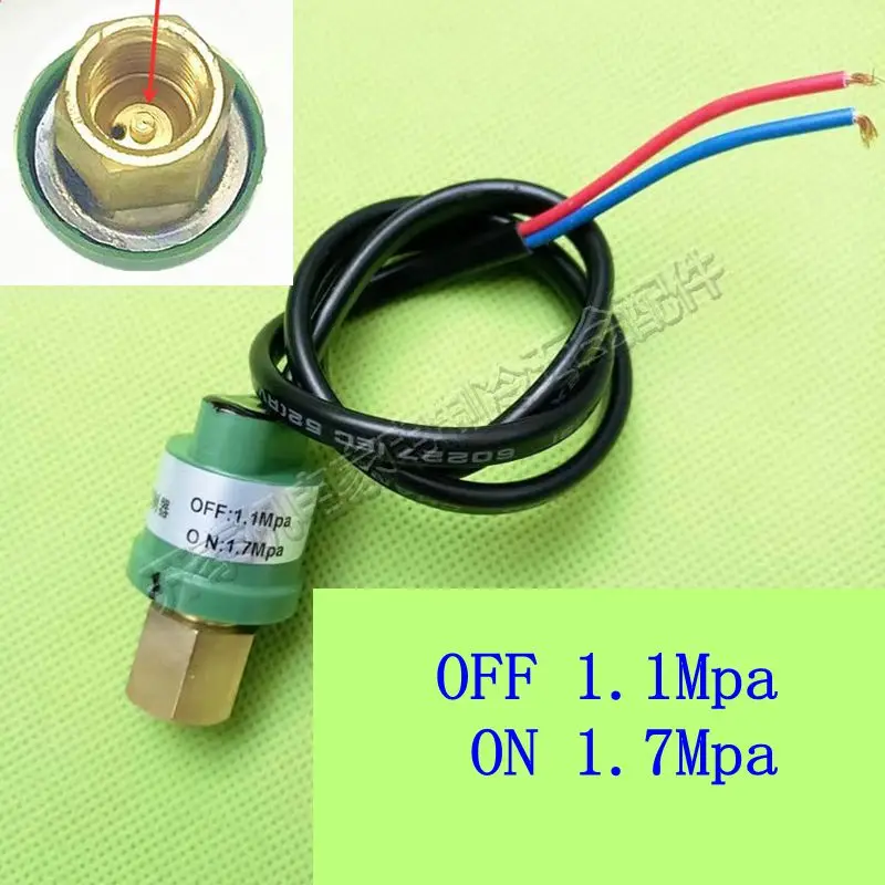 

OFF 1.1Mpa ON 1.7Mpa Air Conditioner Refrigeration parts 2 Terminals/Wire Pressure Control Switch Protector switch parts