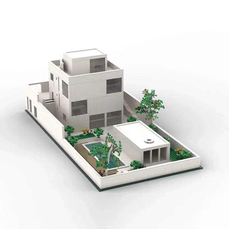 Street View Model MOC Building Brick Luxury Residence By The Mountain Modular Technology Gift Holiday Assemble Children Toy Suit