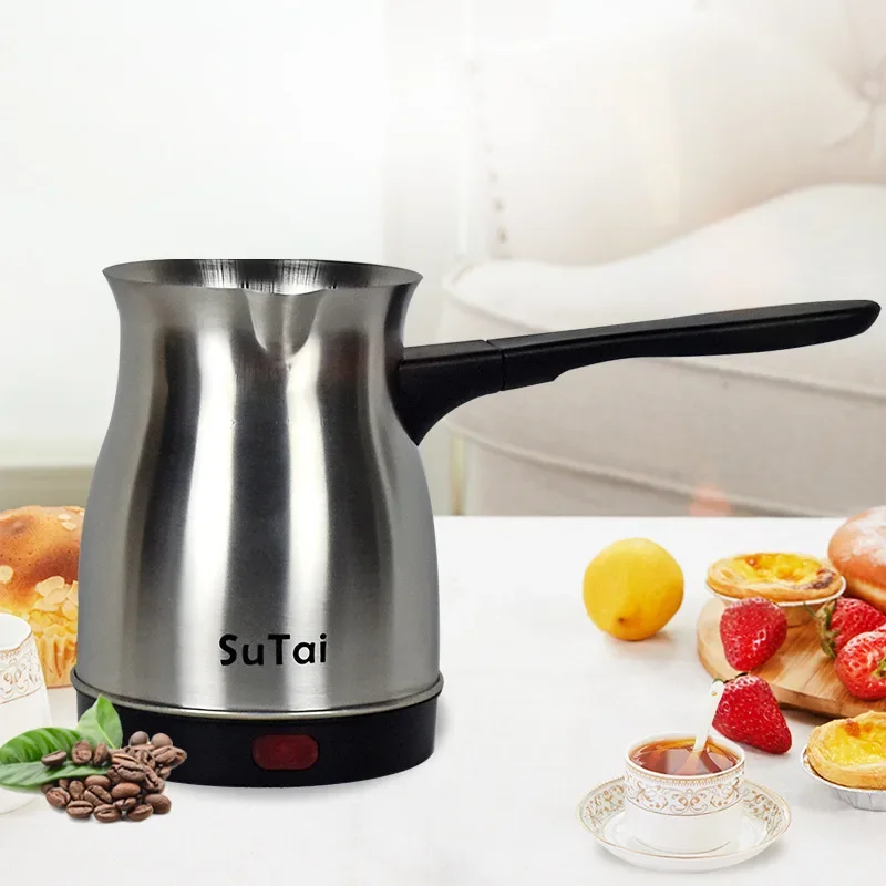 Turkish coffee pot thick stainless steel electric heating household use hot milk coffee electric kettle