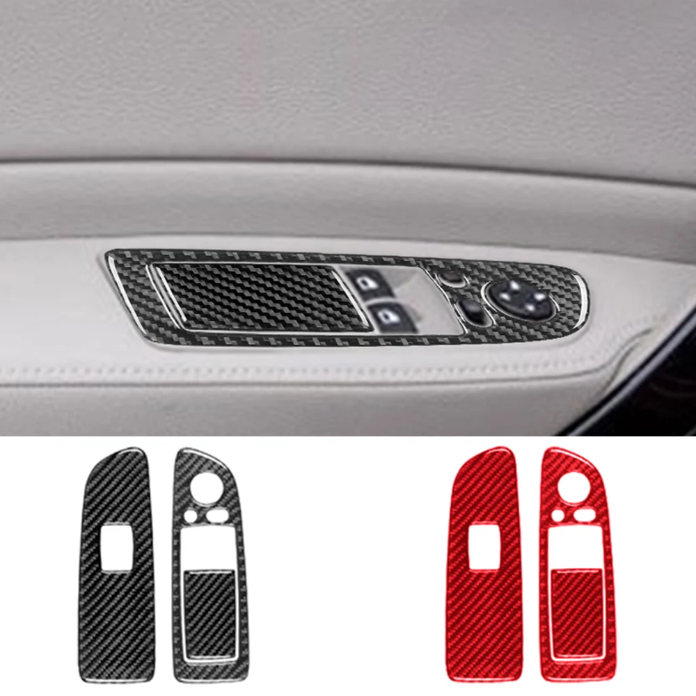 

For BMW 1 Series E81 E82 E87 E88 2008-2013 Carbon Fiber Window Lift Switch Frame Cover Car Interior Accessories