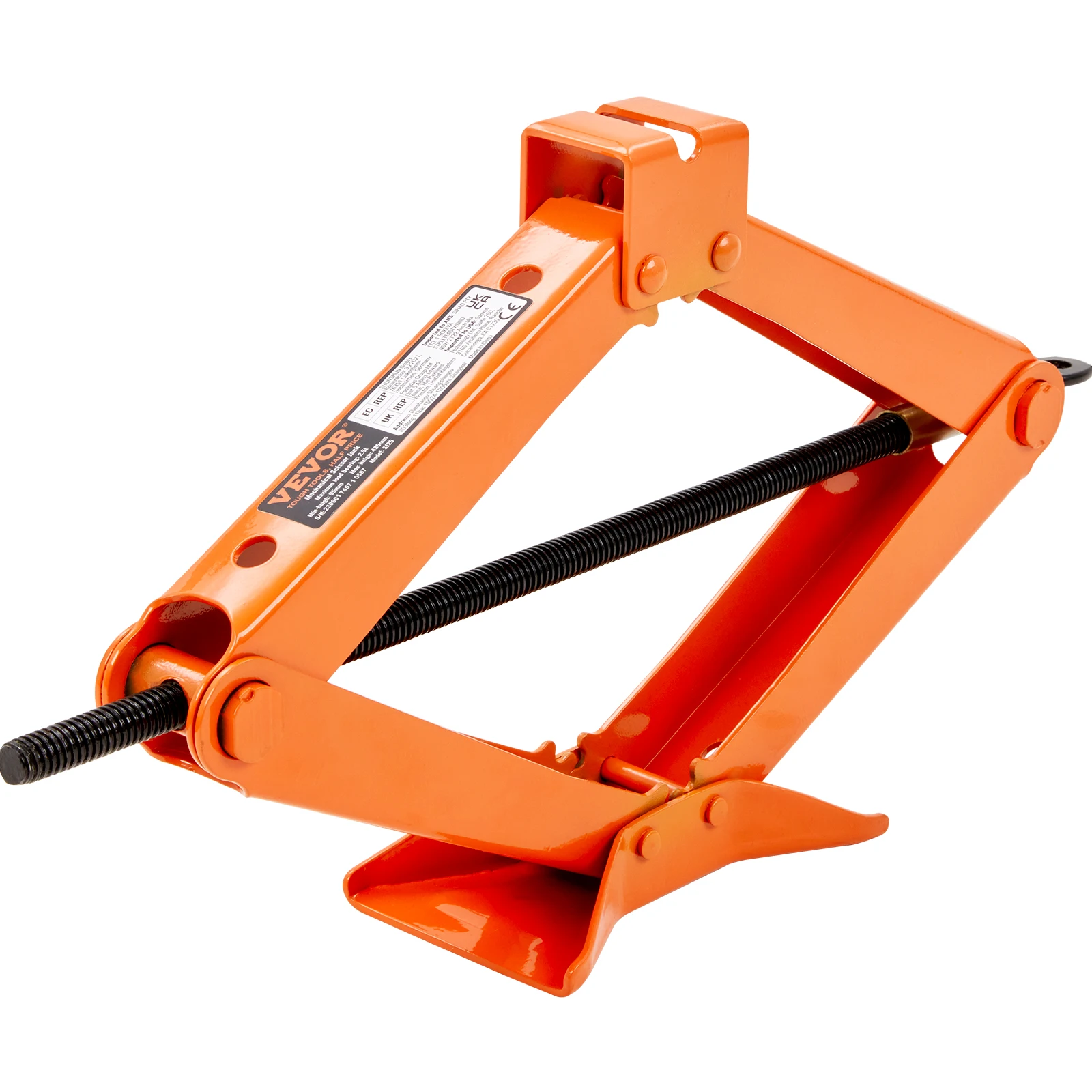 

VEVOR 2.5 Ton/5512 lbs Scissor Car Jack 3.7"-17.1" Lifting Range with Ratcheting Handle and L-Wrench for Cars Trucks Sedans