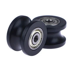 1Pcs U-groove Pulley Guide Wheel Rolling Bearing U-groove Roller 5*25*16.5mm For Driving Mechanical Parts Plastic Bearing Wheel