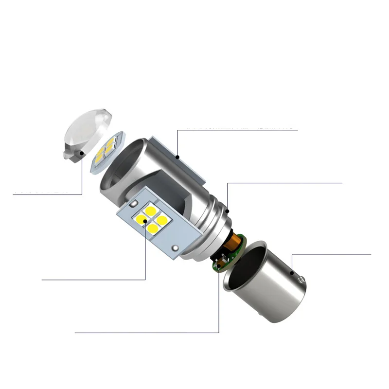 Per VW Transporter T5 T5.1 T6 2010-2019 2 pz/lotto P21W Ba15s Canbus LED bianco senza errori DRL luce di marcia diurna