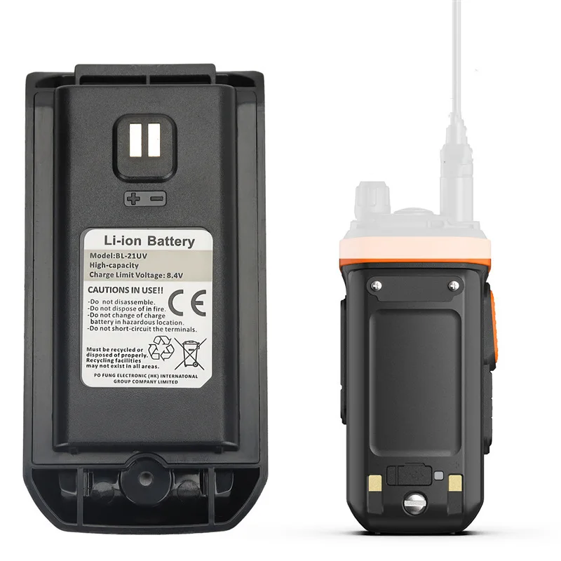 Untuk Baterai Walkie Talkie Baofeng UV-21 Pro V2 1800mAh 8.4V Pengisian Daya Typc-C Pengganti Baterai Radio Dua Arah UV21 Pro