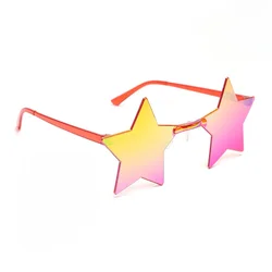 Rimless Star Shape Sunglasses Trendy Sun Glasses for Women & Men Party Glasses Funny Pentagram Eyewear Christmas Christmas Decor