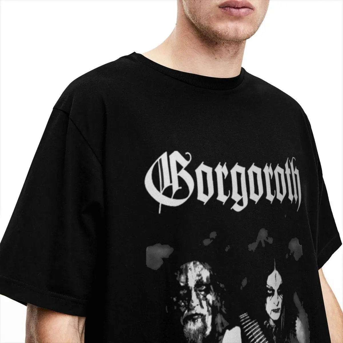 Funny Gorgoroth New Logo T-Shirts Men Women Crew Neck Pure Cotton Black Metal Band Short Sleeve Tee Shirt Gift Idea Clothing