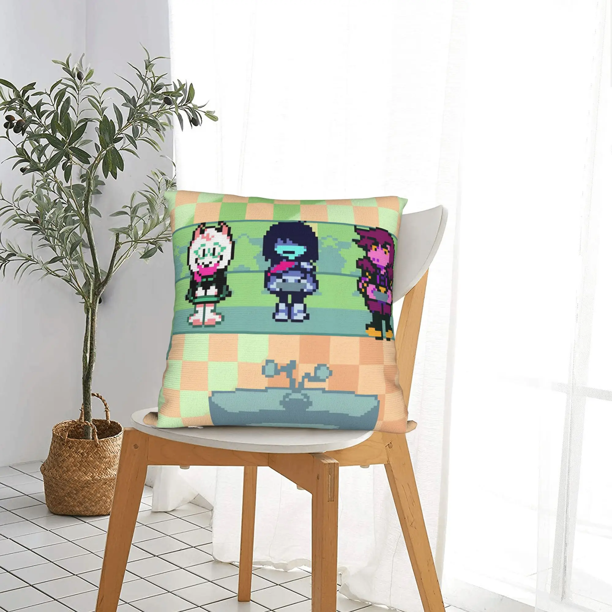 Deltarunes Kris Ralsei Susie Pillowcase Printing Cushion Cover Decoration  Throw Pillow Case Cover Chair Drop Shipping