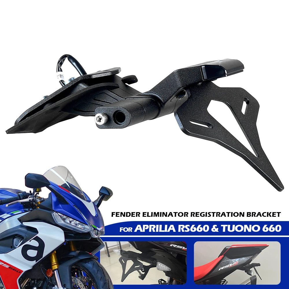 Motorcycle Rear Tail Tidy Number License Plate Holder For Aprilia RS660 Tuono 660 2021-2024 RS457 Steel Fender Eliminator Kit