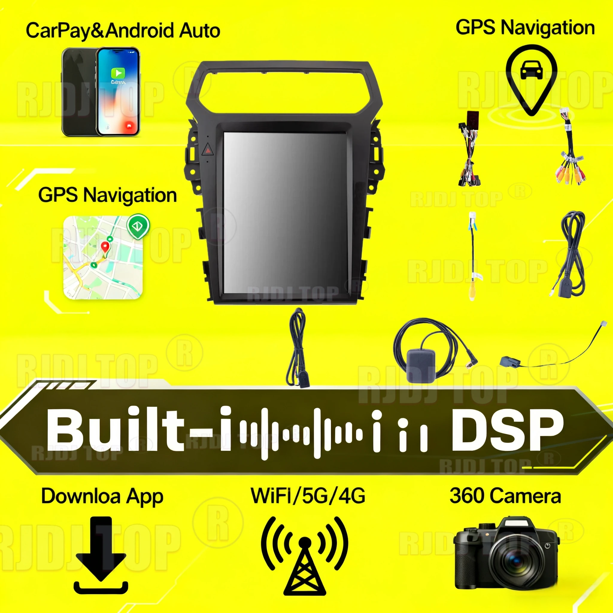 

For Ford Explorer 2011-2019 Car Radio Wireless Car Carplay GPS Navigation Android Auto Multimedia Player Head Unit Audio DSP BT