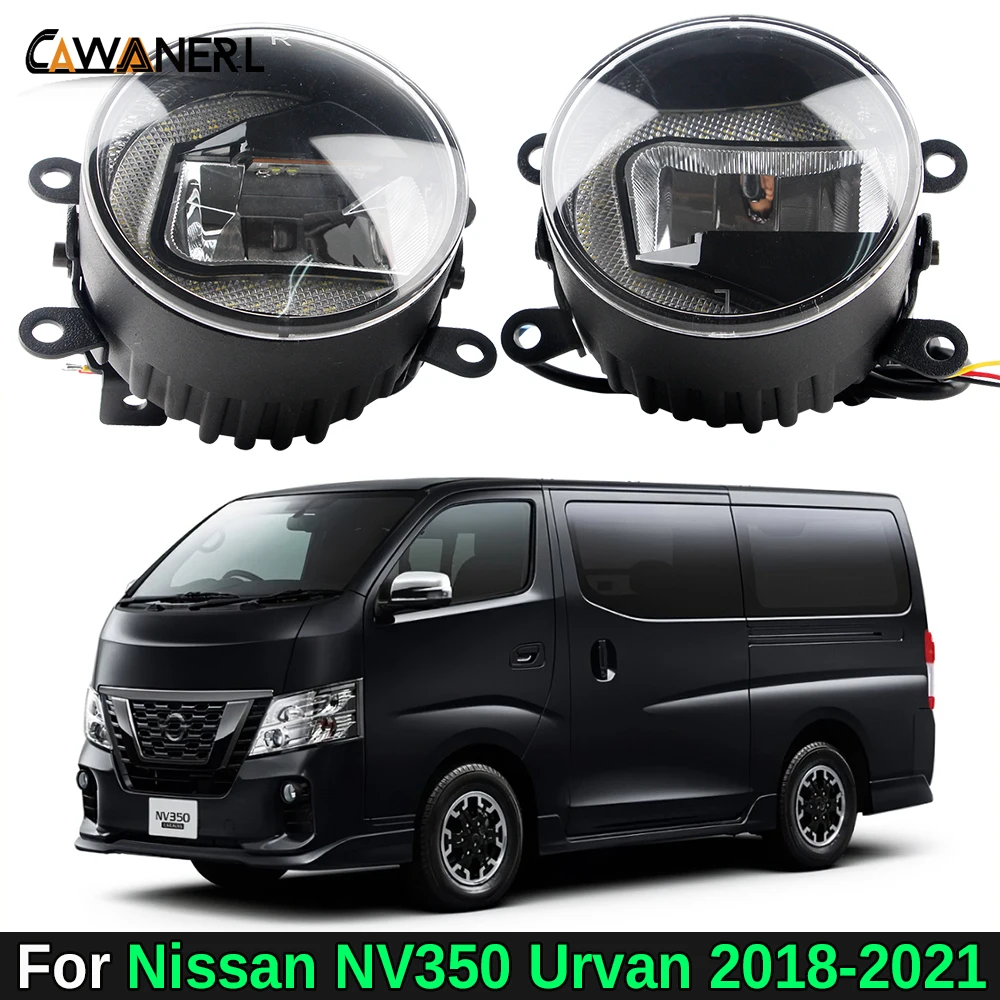 2 X 30W Car Front LED Fog Light with Daytime Running Lamp DRL Function For Nissan NV 350 NV350 Urvan 2018 2019 2020 2021