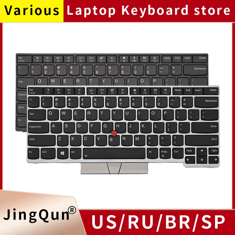 

New RU Russian Backlit Keyboard for Lenovo Thinkpad E480 E490 T480S L480 T490 T495 L380 L390 Yoga L490 P43s E485 E495 Laptop