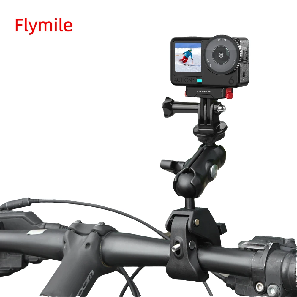 

Flymile Camera Clamp Mount Bike Motorcycle Handlebar Mounts for DJI OSMO Nano Accessories 360 Ball Adjustable Holder