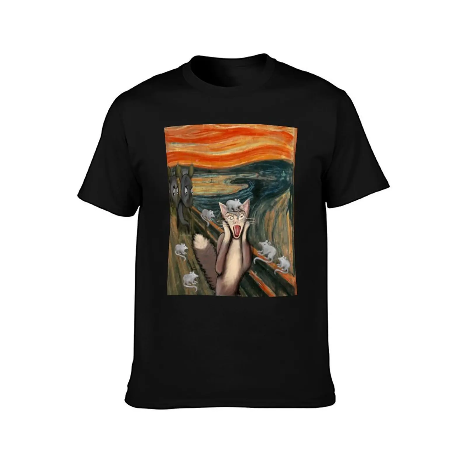 The Cat Screams T-Shirt Holiday Simple Tee Shirt T-Shirt