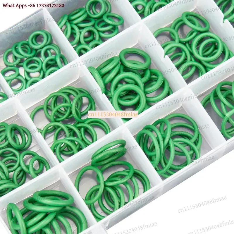 Rubber O-Ring Set Assortment Seal Kit for Auto A/C Pipe Hydraulics HVAC R134a R12