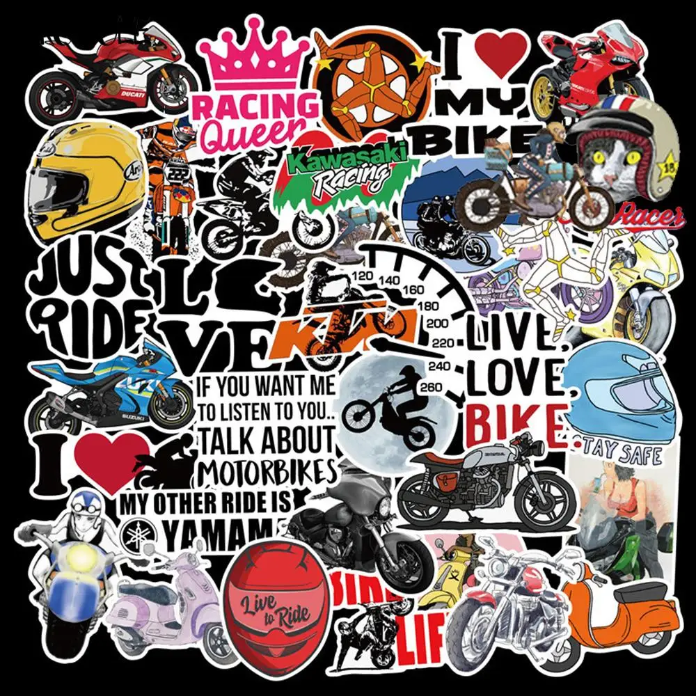 10/30/50PCS Outdoor Motorcycle Stickers For Mountain Motocross Riding Travel Luggage Skateboard PVC Decal Sticker Wholesale F5