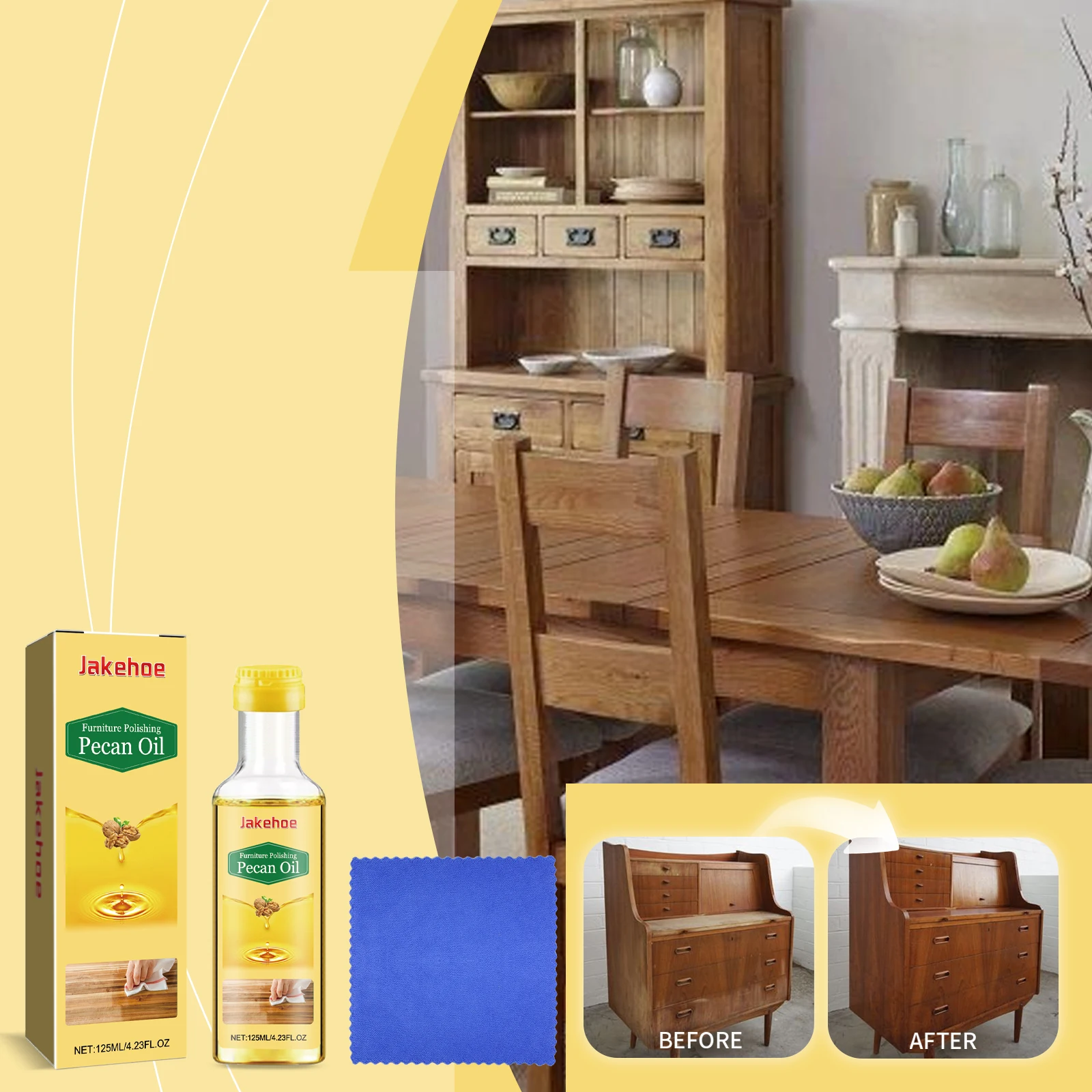 Multifunctional wood polishes and protectants for cleaning and polishing furniture with beeswax for offices, hotels, restaurants