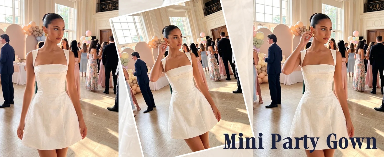 Mini Graduation Dress for Teens Short Satin Corset Floral Jacquard Homecoming Dress Mini A Line HOCO